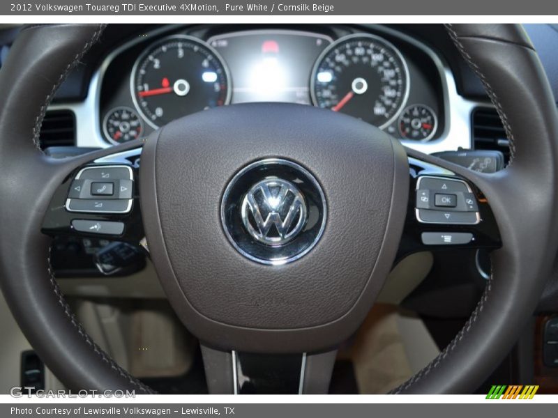 Pure White / Cornsilk Beige 2012 Volkswagen Touareg TDI Executive 4XMotion