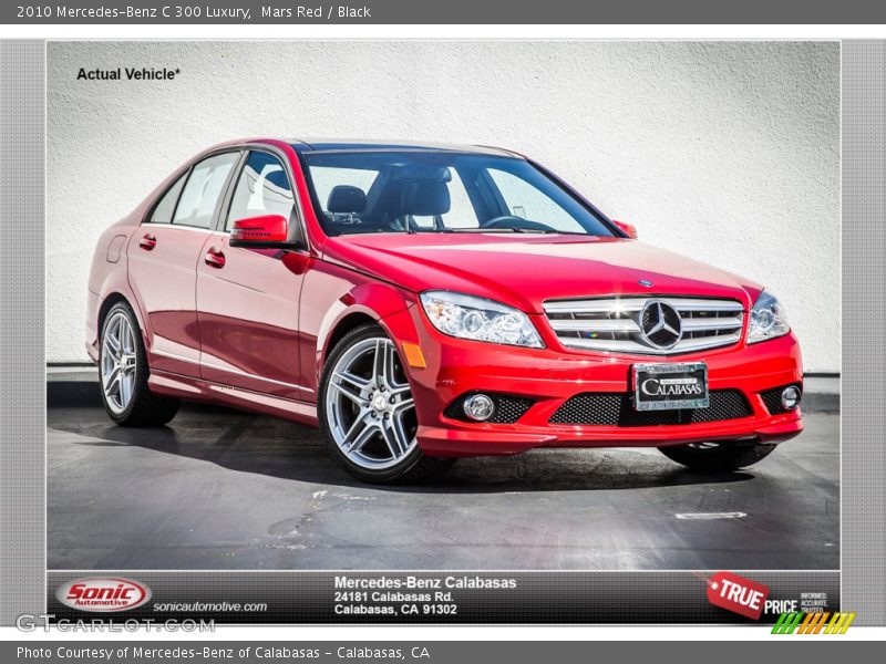 Mars Red / Black 2010 Mercedes-Benz C 300 Luxury