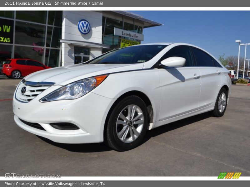 Shimmering White / Camel 2011 Hyundai Sonata GLS