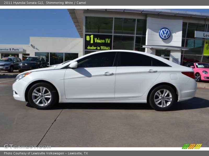 Shimmering White / Camel 2011 Hyundai Sonata GLS