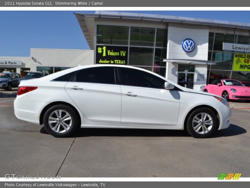 Shimmering White / Camel 2011 Hyundai Sonata GLS
