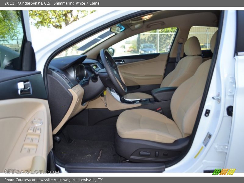 Shimmering White / Camel 2011 Hyundai Sonata GLS