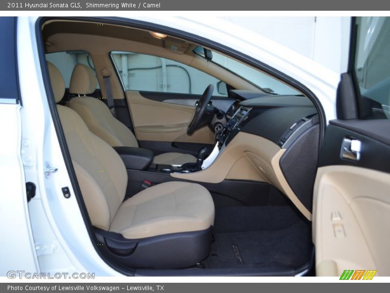 Shimmering White / Camel 2011 Hyundai Sonata GLS