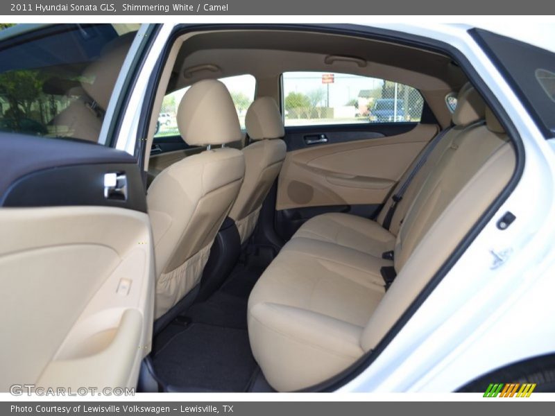 Shimmering White / Camel 2011 Hyundai Sonata GLS