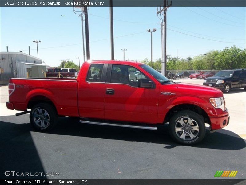 Race Red / Steel Gray 2013 Ford F150 STX SuperCab
