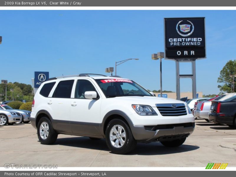 Clear White / Gray 2009 Kia Borrego LX V6