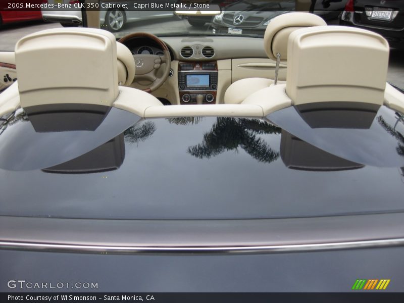 Capri Blue Metallic / Stone 2009 Mercedes-Benz CLK 350 Cabriolet