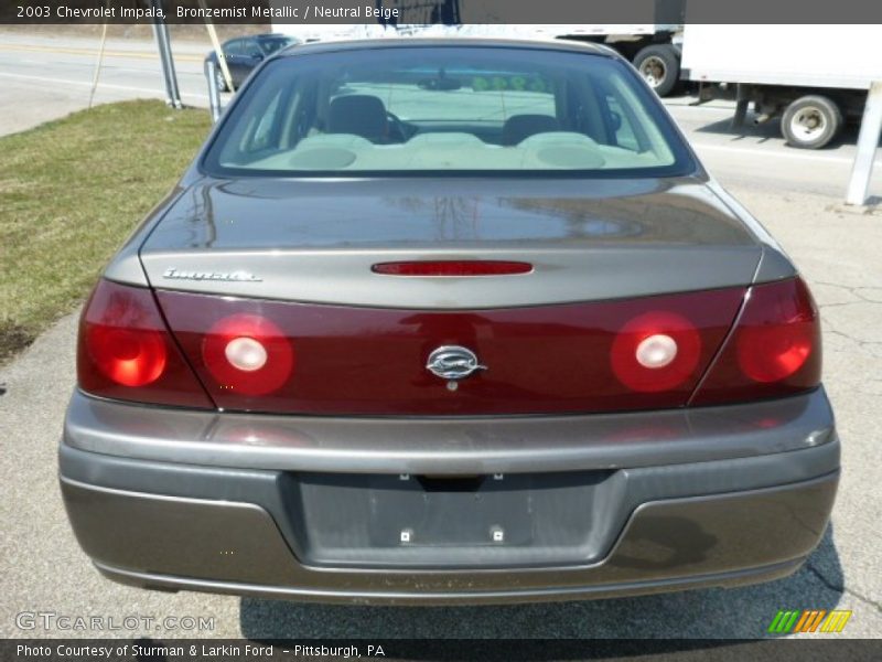 Bronzemist Metallic / Neutral Beige 2003 Chevrolet Impala