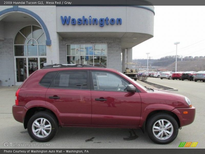 Mesa Red / Gray 2009 Hyundai Tucson GLS