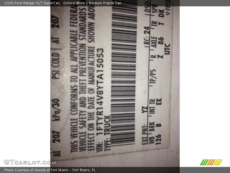 Oxford White / Medium Prairie Tan 2000 Ford Ranger XLT SuperCab
