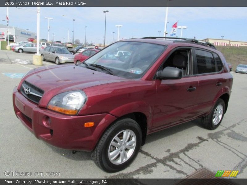 Mesa Red / Gray 2009 Hyundai Tucson GLS