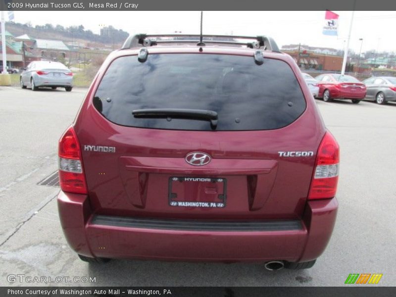 Mesa Red / Gray 2009 Hyundai Tucson GLS