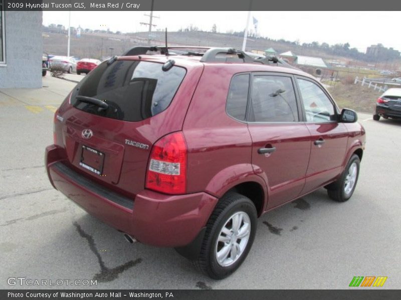 Mesa Red / Gray 2009 Hyundai Tucson GLS