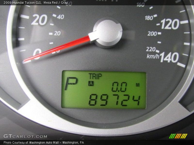 Mesa Red / Gray 2009 Hyundai Tucson GLS