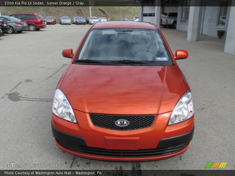 Sunset Orange / Gray 2009 Kia Rio LX Sedan