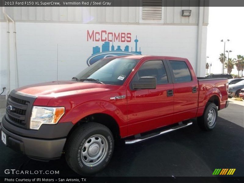 Vermillion Red / Steel Gray 2013 Ford F150 XL SuperCrew