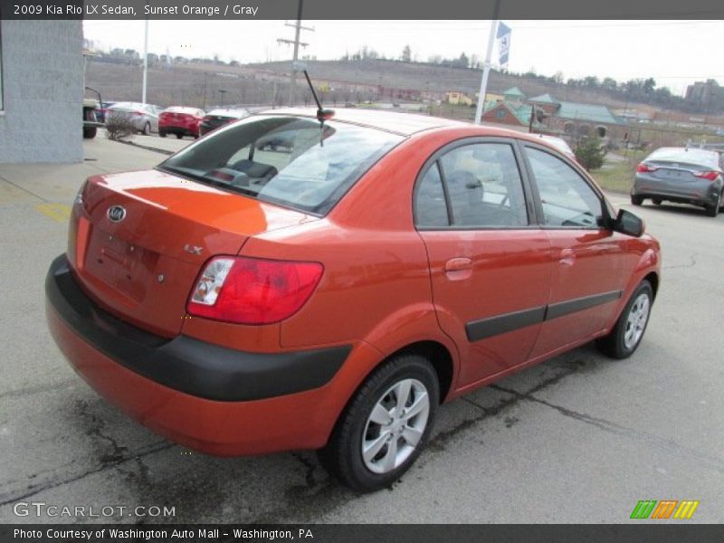 Sunset Orange / Gray 2009 Kia Rio LX Sedan