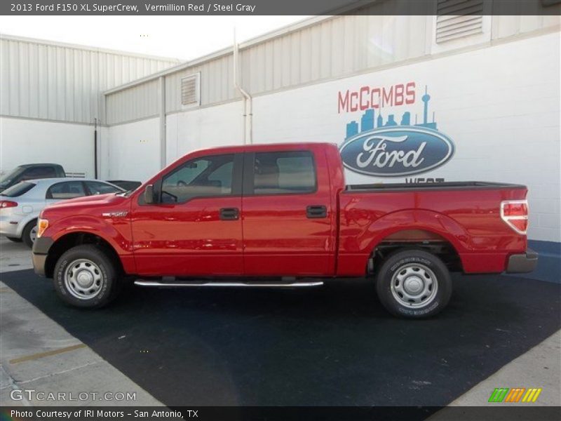 Vermillion Red / Steel Gray 2013 Ford F150 XL SuperCrew