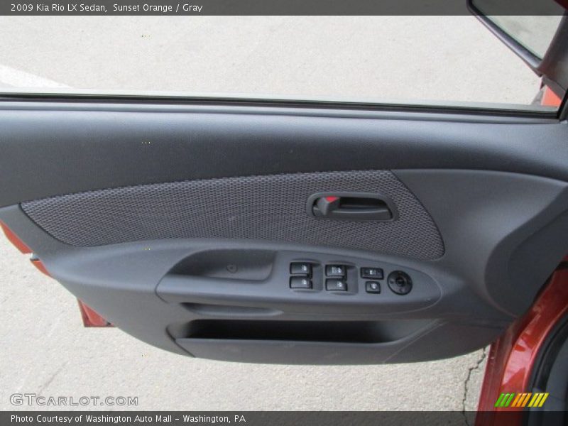 Sunset Orange / Gray 2009 Kia Rio LX Sedan