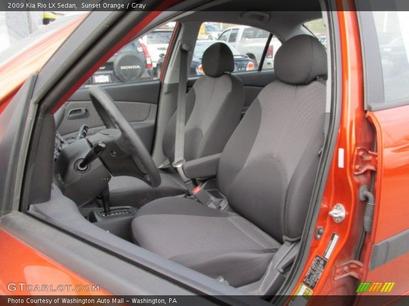Sunset Orange / Gray 2009 Kia Rio LX Sedan