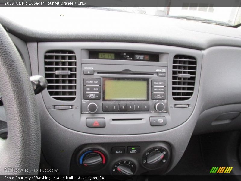 Sunset Orange / Gray 2009 Kia Rio LX Sedan