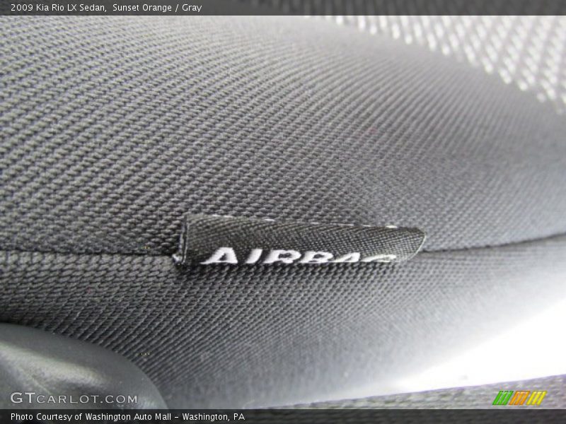 Sunset Orange / Gray 2009 Kia Rio LX Sedan