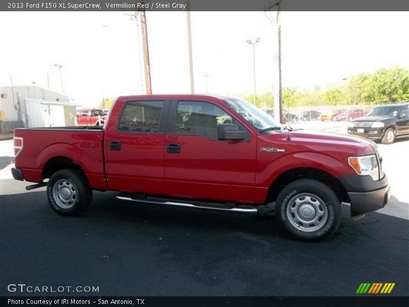 Vermillion Red / Steel Gray 2013 Ford F150 XL SuperCrew