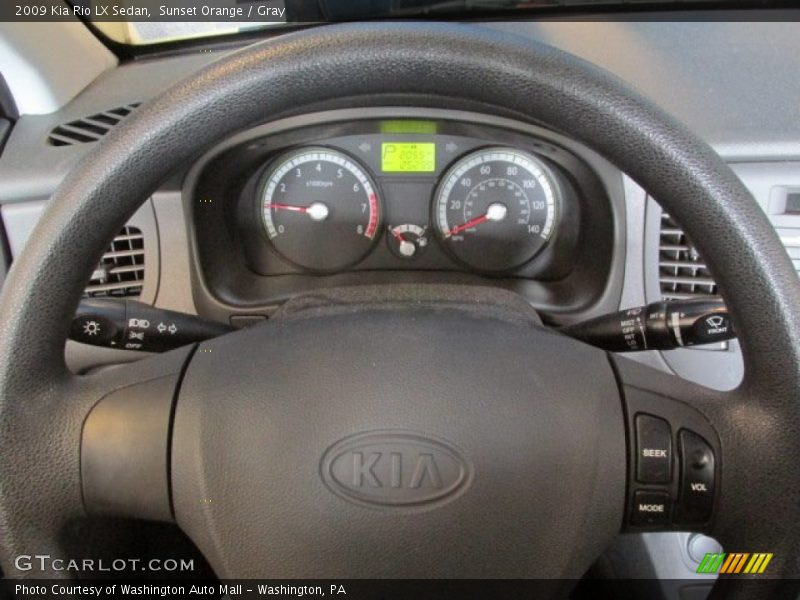 Sunset Orange / Gray 2009 Kia Rio LX Sedan
