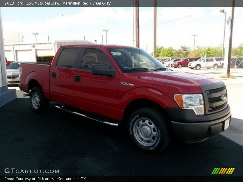 Vermillion Red / Steel Gray 2013 Ford F150 XL SuperCrew