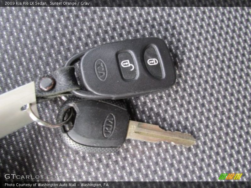 Sunset Orange / Gray 2009 Kia Rio LX Sedan
