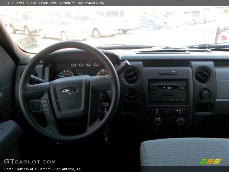 Vermillion Red / Steel Gray 2013 Ford F150 XL SuperCrew