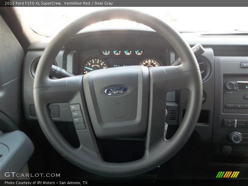 Vermillion Red / Steel Gray 2013 Ford F150 XL SuperCrew