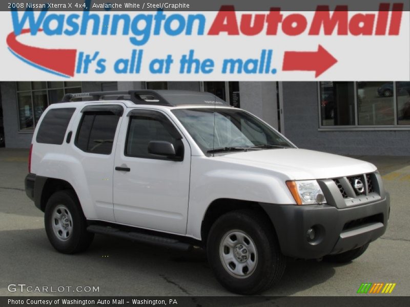 Avalanche White / Steel/Graphite 2008 Nissan Xterra X 4x4