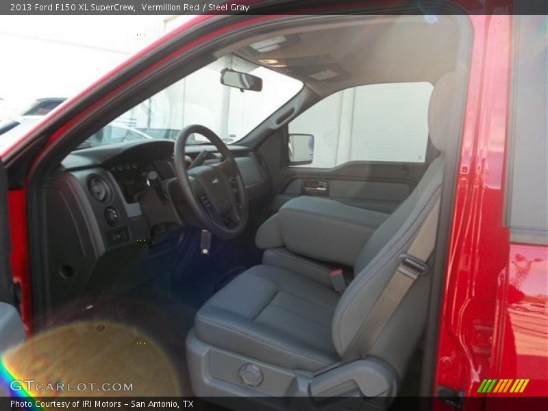 Vermillion Red / Steel Gray 2013 Ford F150 XL SuperCrew