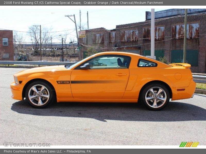 Grabber Orange / Dark Charcoal/Medium Parchment 2008 Ford Mustang GT/CS California Special Coupe