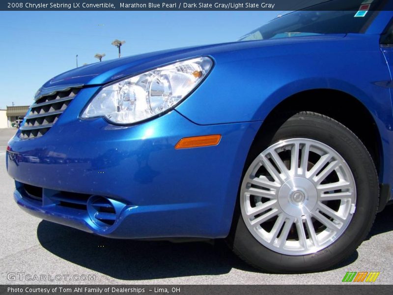 Marathon Blue Pearl / Dark Slate Gray/Light Slate Gray 2008 Chrysler Sebring LX Convertible