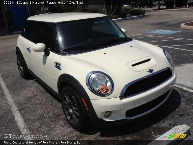 Pepper White / Grey/Black 2008 Mini Cooper S Hardtop