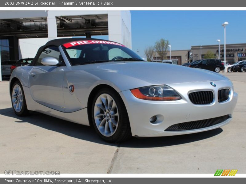 Titanium Silver Metallic / Black 2003 BMW Z4 2.5i Roadster