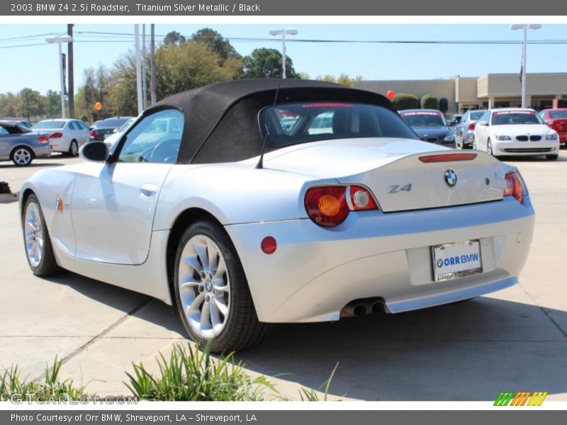 Titanium Silver Metallic / Black 2003 BMW Z4 2.5i Roadster