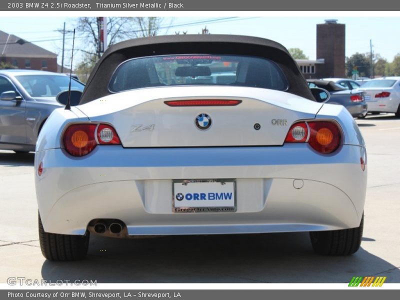 Titanium Silver Metallic / Black 2003 BMW Z4 2.5i Roadster