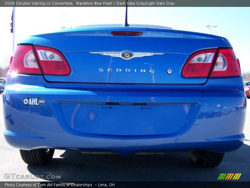 Marathon Blue Pearl / Dark Slate Gray/Light Slate Gray 2008 Chrysler Sebring LX Convertible