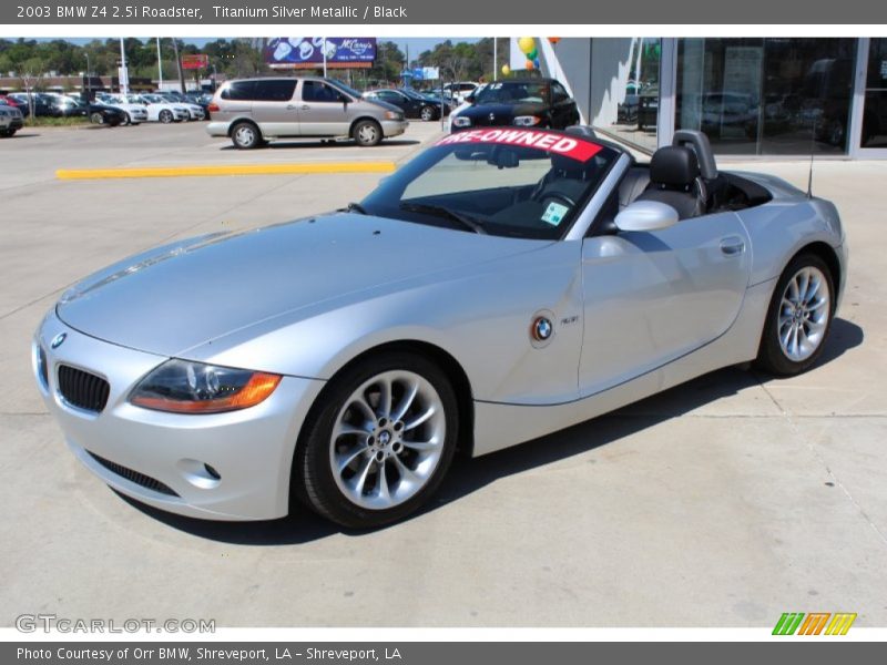 Titanium Silver Metallic / Black 2003 BMW Z4 2.5i Roadster