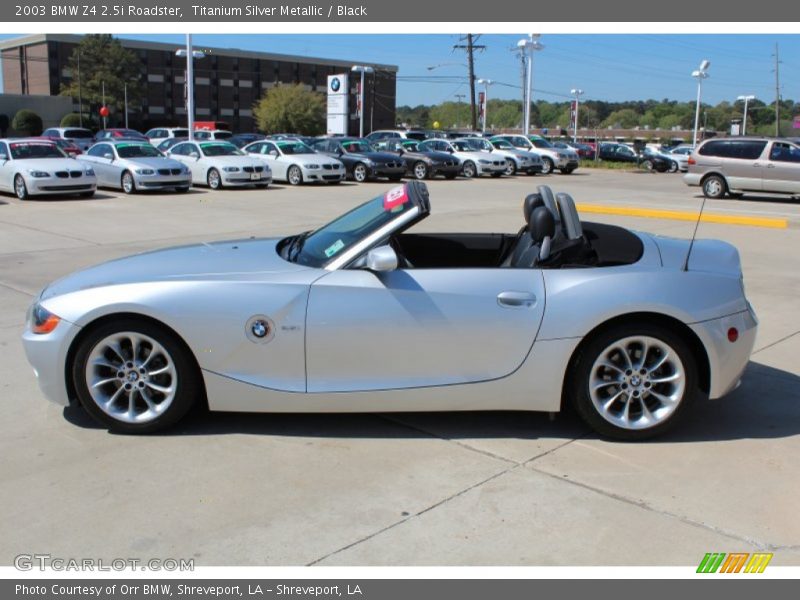 Titanium Silver Metallic / Black 2003 BMW Z4 2.5i Roadster