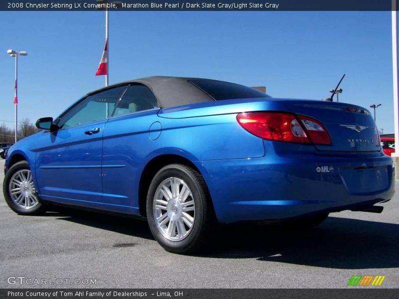 Marathon Blue Pearl / Dark Slate Gray/Light Slate Gray 2008 Chrysler Sebring LX Convertible