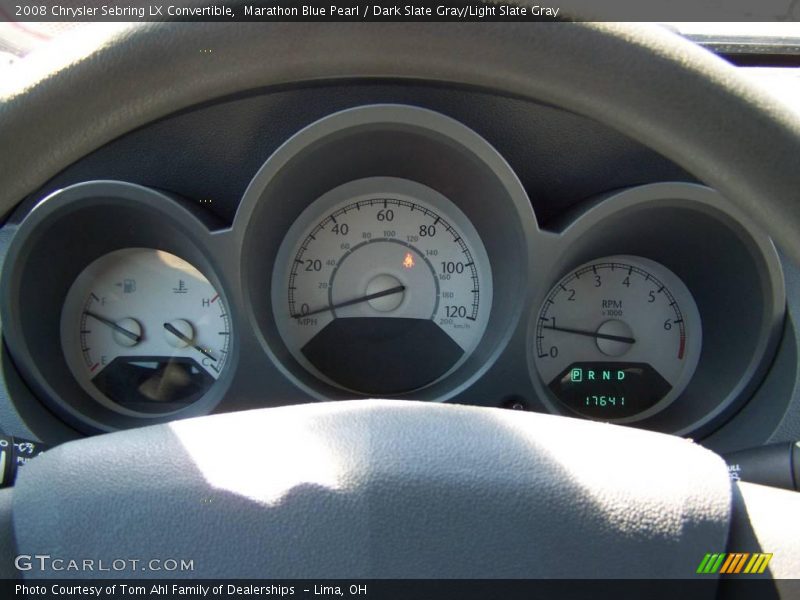 Marathon Blue Pearl / Dark Slate Gray/Light Slate Gray 2008 Chrysler Sebring LX Convertible