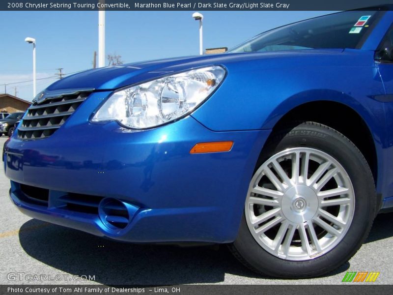 Marathon Blue Pearl / Dark Slate Gray/Light Slate Gray 2008 Chrysler Sebring Touring Convertible