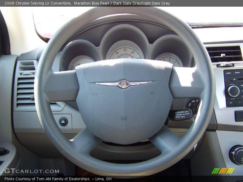 Marathon Blue Pearl / Dark Slate Gray/Light Slate Gray 2008 Chrysler Sebring LX Convertible