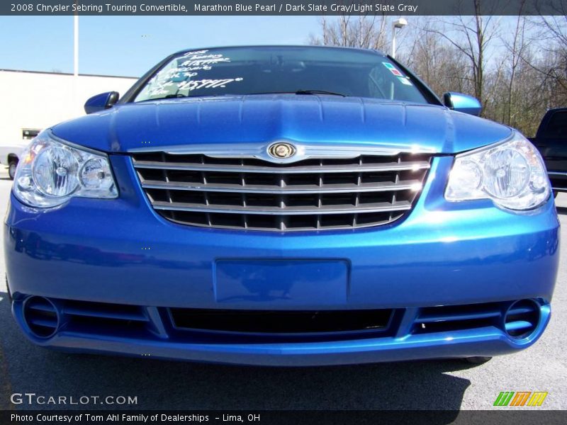 Marathon Blue Pearl / Dark Slate Gray/Light Slate Gray 2008 Chrysler Sebring Touring Convertible