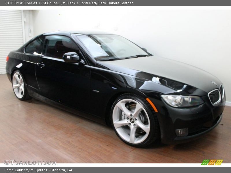 Jet Black / Coral Red/Black Dakota Leather 2010 BMW 3 Series 335i Coupe