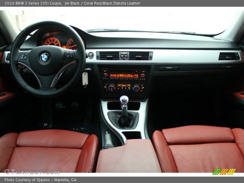 Jet Black / Coral Red/Black Dakota Leather 2010 BMW 3 Series 335i Coupe